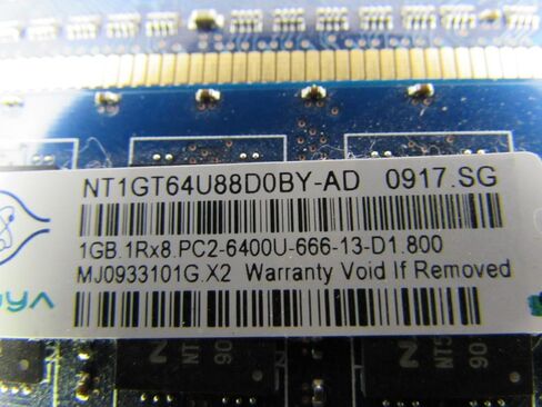 Nanya NT1GT64U88D0BY-AD 4GB 4 x 1GB PC2-6400U DDR2 800 Non-ECC Unbuff Memory Kit in Kuwait