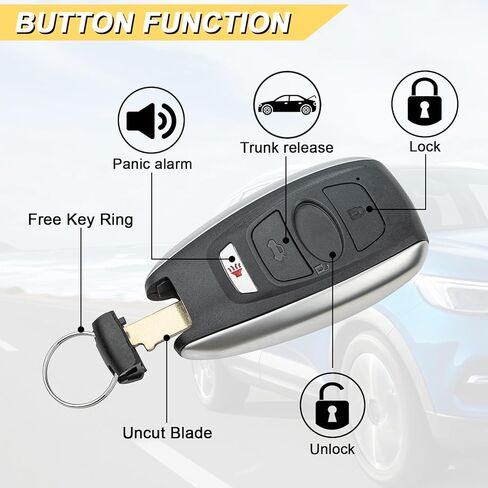 Vurkcy Key Fob Replacement for 2017-2023 Subaru Impreza Outback/ 19-23 Crosstrek Forester/ 19-24 Ascent/ 18-21 Legacy WRX/ 22-24 BRZ Car Keyless Entry Remote Control, HYQ14AHK, 4-Btn in Kuwait