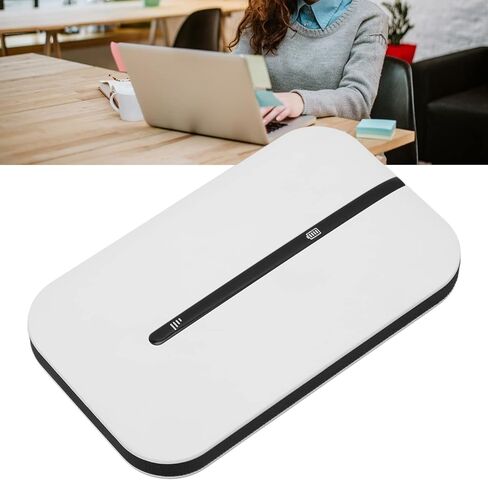 موجه Gavigain 4G LTE، راوتر واي فاي 4G أبيض مع فتحة لبطاقة SIM، يدعم ما يصل إلى 10 مستخدمين، 2.4 جيجا هرتز، يعمل بالبطارية، موجه 4G LTE للهاتف والكمبيوتر اللوحي in Kuwait