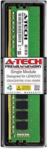 ايه-تيك 8 جيجا رام لجهاز لينوفو IDEACENTRE 510A-15ARR | وحدة ترقية الذاكرة DDR4 2666 ميجا هرتز DIMM PC4-21300 288-Pin غير ECC UDIMM in Kuwait