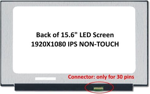 شاشة بديلة LCD جديدة مقاس 15.6 بوصة NV156FHM-N61 FHD 1920x1080 (بدون أقواس) 30 دبوسًا غير لامع متوافقة مع NV156FHM-N48/NV156FHM-N65 لتطبيق الكمبيوتر المحمول/الشاشة/الشاشة/LCD in Kuwait