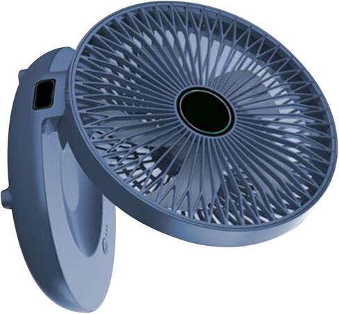 Pwshymi Folding Desk Fan USB Powered 3 Speed Portable Cooling Solution Dorm Study Office for Bedroom ABS Material (Navy Blue) in Kuwait