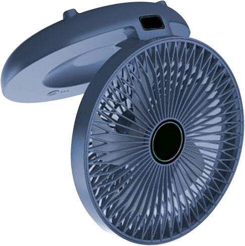 Pwshymi Folding Desk Fan USB Powered 3 Speed Portable Cooling Solution Dorm Study Office for Bedroom ABS Material (Navy Blue) in Kuwait