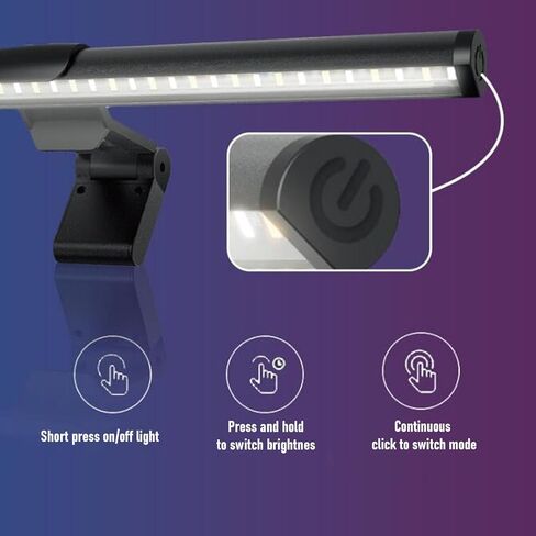 شريط إضاءة شاشة XUMIUZIY، مصباح شاشة كمبيوتر للعناية بالعين، مصباح مهمة LED لقراءة USB مع 3 درجات حرارة ألوان، ضوء RGB كامل الطيف قابل للتعتيم، للمكتب المنزلي in Kuwait