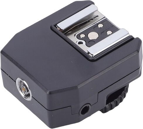 محول Qinlorgo TTL Flash Hot Shoe، محول فلاش الكاميرا، حذاء ساخن مع واجهة 3.5 مم ومنفذ مزامنة الكمبيوتر، يدعم المزامنة عالية السرعة والاتصال المتعدد، مثالي للاستوديو & in Kuwait
