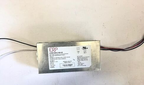 مصدر طاقة EVM100W-2100-45 CC LED 120-277 فولت تيار متردد، 87% تأثير، علبة معدنية مستطيلة، مرحلة أمامية/عكسية وتعتيم 0-10 فولت، نطاق خافت 1-100%، 94.5 وات كحد أقصى، خرج 2100 مللي أمبير، خرج 32-45 فولت in Kuwait