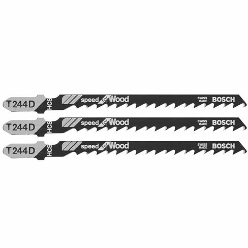 BOSCH T244D3 4-Inch 6TPI Jig Saw Blades, 3 Piece (Pack of 1) in Saudi Arabia