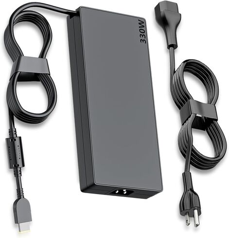 330W GaN 20V 16.5A AC محول شاحن بديل لأجهزة الكمبيوتر المحمول Lenovo، Legion pro 7 7i 5i 9 9i 5 15 16 17 16IRX9 16IRX8 Yoga AIO 7 RTX 4070 4080 4090 GX21M50608 ADL330SDC3A سلك إمداد طاقة رفيع للألعاب in Kuwait