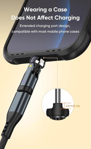 Right Angle USB-C Adapter [2-Pack], 240W PD USBC 540 Degree Connector, Rotating Phone Adapter 360°/ 180°/90° Rotatable USB C Extension Adapter for MacBook,iPad,iPhone 17/16/15,Galaxy,Tablet,Laptop in Kuwait