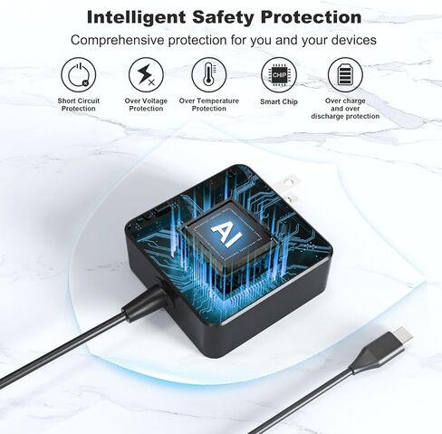 65W 45W USB C Laptop Charger Compatible with ASUS ZenBook 14 13 S13 C213 C214 C523 C436 C302C T302 UX371 UX490 UX390UA ADP-45EW B, ROG Ally Xbox R1 Z1 X Foldable Plug Type C Power Adapter in Kuwait