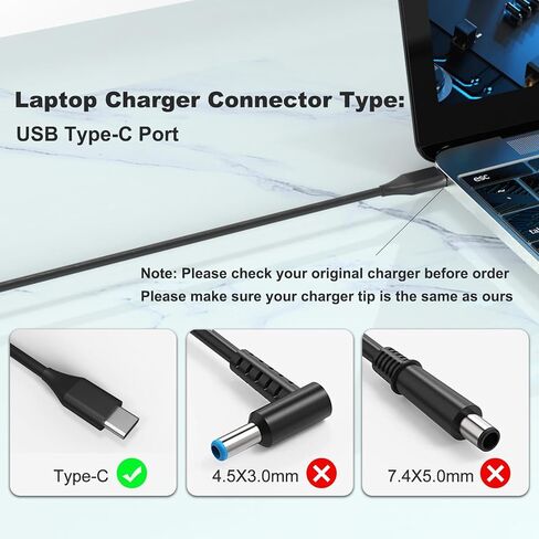 65W 45W USB C Laptop Charger Compatible with ASUS ZenBook 14 13 S13 C213 C214 C523 C436 C302C T302 UX371 UX490 UX390UA ADP-45EW B, ROG Ally Xbox R1 Z1 X Foldable Plug Type C Power Adapter in Kuwait