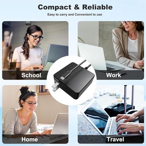 65W 45W USB C Laptop Charger Compatible with ASUS ZenBook 14 13 S13 C213 C214 C523 C436 C302C T302 UX371 UX490 UX390UA ADP-45EW B, ROG Ally Xbox R1 Z1 X Foldable Plug Type C Power Adapter in Kuwait