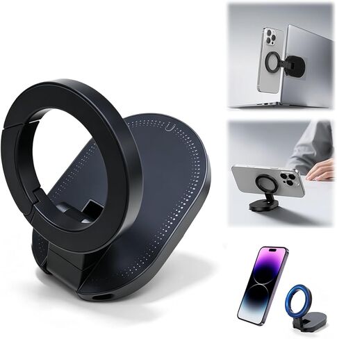 3-in-1 Suction Magnetic Phone Holder, 360° Rotatable Phone Tripod Mount Magnetic Gym Phone Holder, Ultra Magnetic Suction Mount, Ideal for Car Dashboard, Gym, Kitchen, Office in Kuwait
