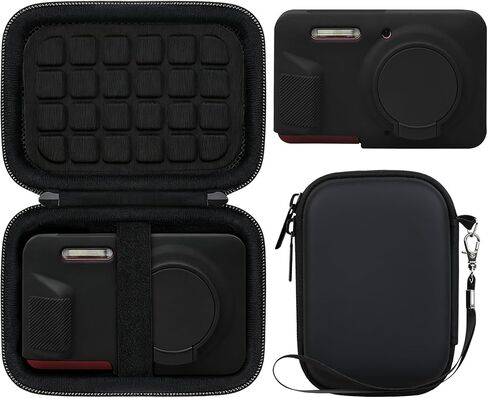 BOVKE Bundle Kit Case for KODAK PIXPRO FZ55 - Hard Carrying Storage Box with Silicone Protective Cover, Travel Holder Bag with Soft Skin Case Sleeve Set for FZ55 Digital Camera & Accessories, Brown in Kuwait