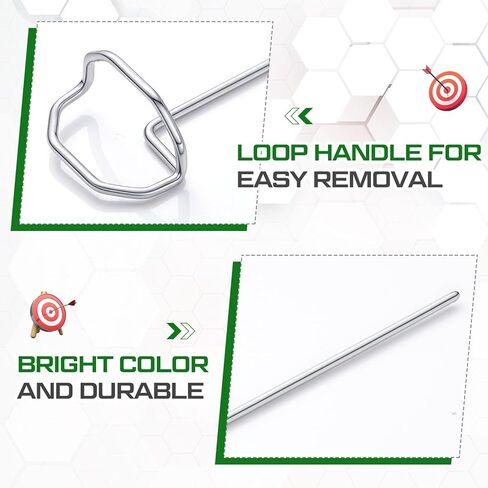 Shimeyao 24 Pack 6" Archery Target Pins with Loop Handle Heavy Duty Stainless Steel for Thickened Bow Foam Straw Archery Targets for Backyard, Garden Landscape Staples, Range Hunting Practice in Kuwait