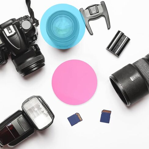 KALLORY 30pcs Round Photography Gel Filters Color Correction Film Sheets 12cm Plastic Lighting Overlays for Studio Video and Photo Illumination in Kuwait