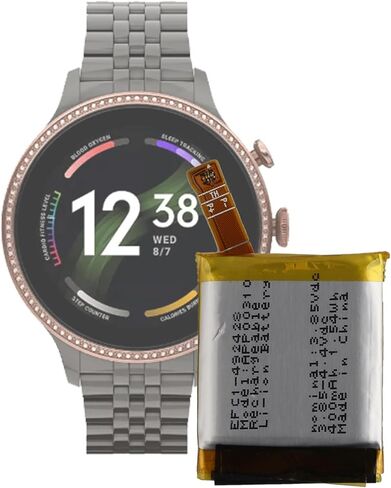 Rechargeable 0-Cycle Replacement Battery APP00310 400mAh 3.85V Compatible Fossil Gen 6 EFC1-492428 Smart Watch Battery in Kuwait