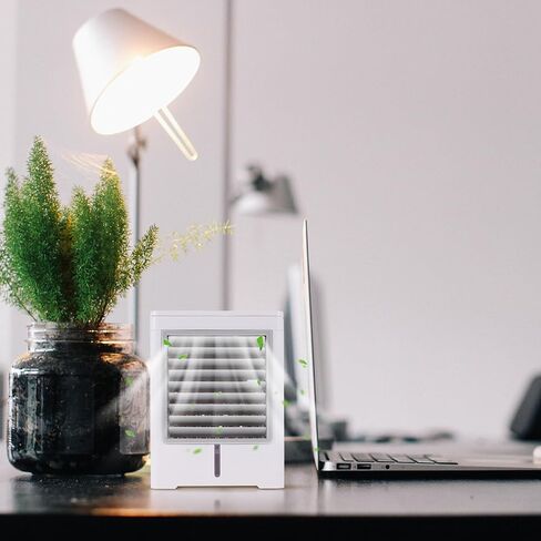 مكيف هواء بمروحة تبريد صغيرة محمولة USB من NOLITOY، مبرد هواء بلاستيكي لسطح المكتب للمكتب والسفر، أداة تبريد شخصية مدمجة تعمل بالطاقة USB in Kuwait
