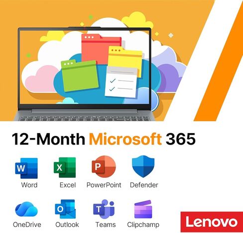 Lenovo IdeaPad Slim 3i 15.6" FHD Laptop • Microsoft Office 365 • Intel 4 Cores • DDR5 • 128GB SSD • Military-Grade • Windows 11 • Quick Setup, Lightweight • Essential Laptop • w/o Mouse in Kuwait