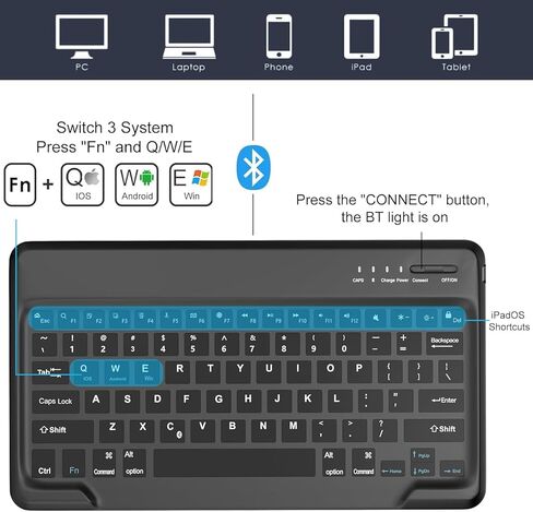 حافظة لوحة مفاتيح WINCHKING لجهاز iPad Pro 13 بوصة (M4) 2024، لوحة مفاتيح لاسلكية مغناطيسية قابلة للفصل، غطاء واقٍ ذكي لجهاز iPad مع حامل أقلام لجهاز iPad Pro 13 بوصة (M4)، أزرق داكن in Kuwait