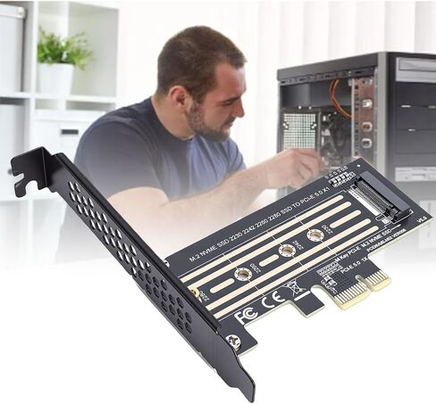 بطاقة محول VBESTLIFE M.2 إلى PCI E X4 5.0، بسرعة 32 جيجابت في الثانية لـ 2280 و2260 و2242 و2230 M.2 SSD، لنظام Wins 10 11 لنظام التشغيل Linux in Kuwait