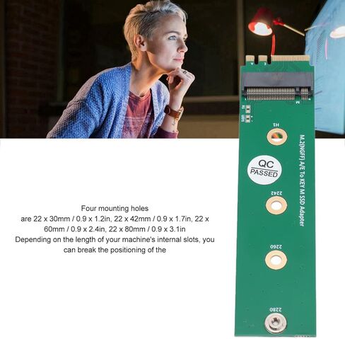 SUNGOOYUE M.2 NGFF A E to Key M SSD Adapter, Convert NVME Key SSD to A E with 4 Mounting Holes, for 2230 2242 2260 2280 M2 in Kuwait