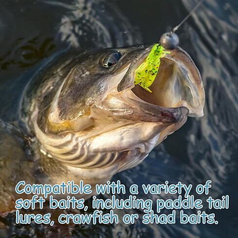 Worm Hooks Flipping Hooks Round Bend Straight Shank Heavy Cover Bass Fishing Hooks Drop Shot Hook for Plastic Worms Texas Neko Rig Bait Keeper Hooks Freshwater Saltwater 10/30 Pack in Saudi Arabia