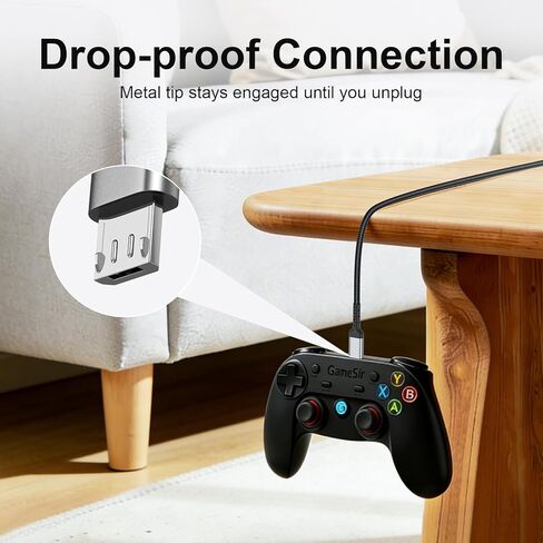 كابل Micro USB بطول 6 أقدام لجهاز Samsung Galaxy S6، وحدة تحكم PS4، شاحن Android القديم، استبدال سلك شحن USB A إلى USB عالي السرعة لجهاز Kindle - أسود in Kuwait