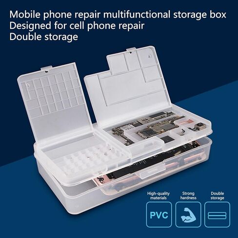 Portable Motherboard Storage Box Parts Double-layer Component in Kuwait