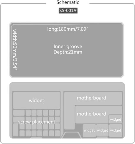 Portable Motherboard Storage Box Parts Double-layer Component in Kuwait