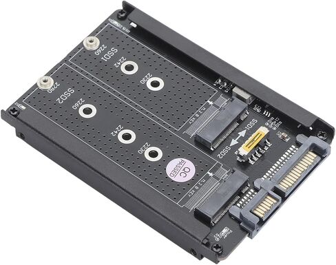 ciciglow M.2 SSD to 2.5inch Enclosure Holder 6Gbps Speed for 2230 2242 2260 SSD, Driver Free Installation, Fit for 7mm .5inch Drive, Quantity: 1 Set in Kuwait