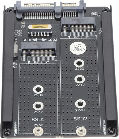 ciciglow M.2 SSD to 2.5inch Enclosure Holder 6Gbps Speed for 2230 2242 2260 SSD, Driver Free Installation, Fit for 7mm .5inch Drive, Quantity: 1 Set in Kuwait