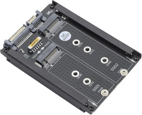 ciciglow M.2 SSD to 2.5inch Enclosure Holder 6Gbps Speed for 2230 2242 2260 SSD, Driver Free Installation, Fit for 7mm .5inch Drive, Quantity: 1 Set in Kuwait