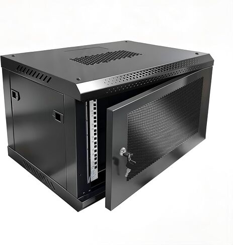 12U Server Cabinet Wall Mount Network Rack, Locking Vented Door & Cooling Fan, 17.7″ Deep Space-Saving Cabinet, Quick Deployment for Network & AV Gear in Kuwait