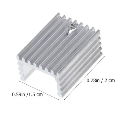 ULTECHNOVO 10pcs Aluminum Transistor Heat Sink Cooler Fin Voltage Regulator Heat Dissipating Metal Heatsinks for Electronic Circuit Cooling in Computers and Electronics in Kuwait