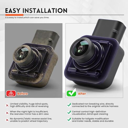 Rear View Backup Camera Compatible with F250 F350 F450 F550 Super Duty 2017-2022 6.2L 6.7L 7.3L Replace JC3T-19G490-AD JC3T19G490AD in Kuwait