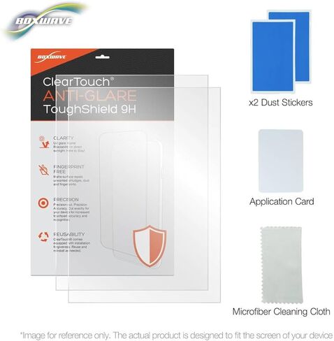 BoxWave Screen Protector Compatible with Sony XAV-AX3200 - ClearTouch Anti-Glare ToughShield 9H (2-Pack), Anti-Glare 9H Tough Flexible Film Screen Protector in Kuwait