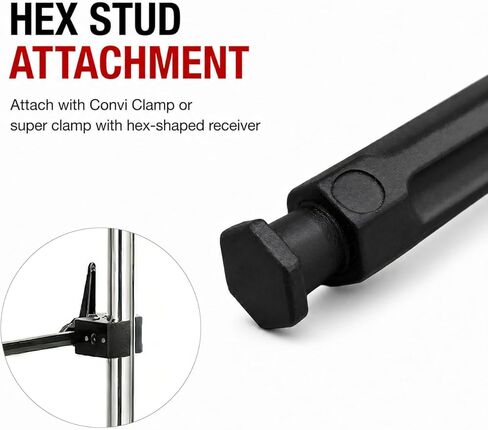 2-Pack 19" Super Clamp Extension Arm with Dual Thread Spigot, Heavy Duty Aluminum Mounting Arm for Studio Light, Camera, Monitor & Photography Accessories in Kuwait