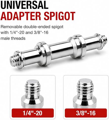 2-Pack 19" Super Clamp Extension Arm with Dual Thread Spigot, Heavy Duty Aluminum Mounting Arm for Studio Light, Camera, Monitor & Photography Accessories in Kuwait