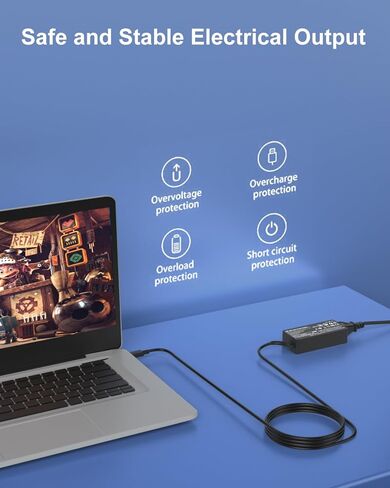 شاحن 65 وات USB C متوافق مع Acer Chromebook CB315-1H CB315-1HT N17Q9 N17Q8 N17Q5 CB315-2H CB315-2HT CB315-3H CB315-3HT CB315-4H N17Q10 N18Q1 N18Q2 N18Q3 محول إمداد الطاقة للكمبيوتر المحمول in Kuwait