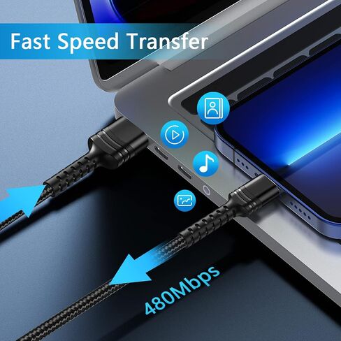 BUSFUL 2022 كابل Lightning مطور لأسلاك شاحن iPhone، [3 عبوات بطول 1 قدم] كابل شحن USB A إلى Lightning معتمد من النايلون المضفر لهاتف iPhone 13 12 11 Mini Pro XR Xs Max X SE 8 7 6 Plus - أسود in Kuwait