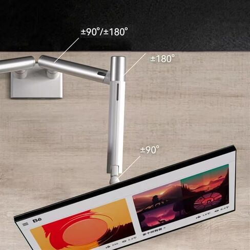 Monitor Mount 17-32 Inch Dual Monitor Mount Arm Height Adjustable Dual Monitor Stand with Mechanical Spring and 2 USB Ports Dual Monitor Desk Mount for VESA 75/100 mm Monitor Ti in Kuwait