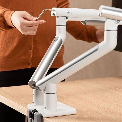 Monitor Mount 17-32 Inch Dual Monitor Mount Arm Height Adjustable Dual Monitor Stand with Mechanical Spring and 2 USB Ports Dual Monitor Desk Mount for VESA 75/100 mm Monitor Ti in Kuwait