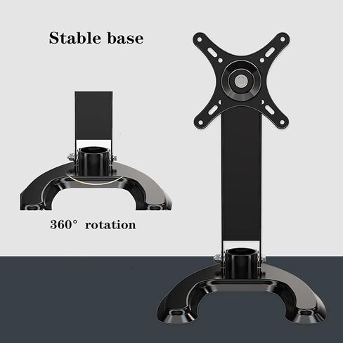 Monitor Arm Single Monitor Stand Desk Mount Monitor Stand, Adjustable Height and 360° Rotating Screen Desktop TV and Monitor Base, Suitable for 14"-27" Screen Monitor Mount Arm in Kuwait