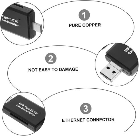 Type-c High-Speed OTG Card Reader Versatile Multi-Function Adapter for USB Computer Easily Access Photos and Data from Cameras and Devices in Kuwait