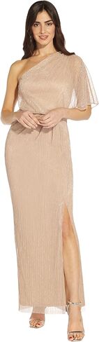 Adrianna Papell Women's Metallic Mesh Gown in Saudi Arabia