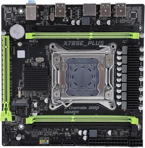 اللوحة الأم NVME M.2 X79SE Plus LGA 2011 لـ E5 V1 V2، PCIe 3.0X16، جيجابت إيثرنت، 8 طبقات PCB، للمنزل، المكتب، الألعاب، 4xDDR3 حتى 128 جيجا، USB2.0 in Kuwait