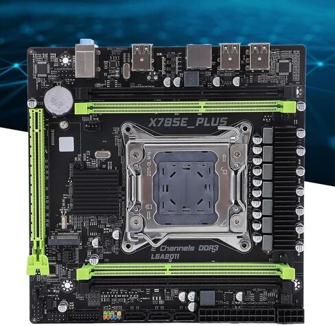 اللوحة الأم NVME M.2 X79SE Plus LGA 2011 لـ E5 V1 V2، PCIe 3.0X16، جيجابت إيثرنت، 8 طبقات PCB، للمنزل، المكتب، الألعاب، 4xDDR3 حتى 128 جيجا، USB2.0 in Kuwait