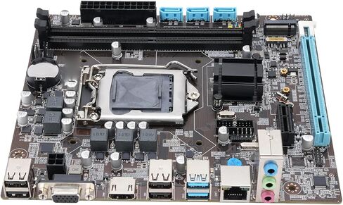 H110 Gaming Motherboard, LGA 1151 ATX DDR4 M.2 NVMe NGFF SATA3.0 6GBs PCIe, with 2 Channel DDR4 1600 1866 2133 2400MHz, for 6 7 8 Gen 14nm CPU Core I7 I5 I3 Pentium Celeron in Kuwait