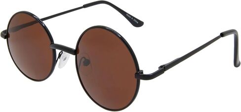 OWL Round Retro Small Circle Tint & Mirror عدسات ملونة 43-55 ملم نظارة شمسية معدنية in Saudi Arabia